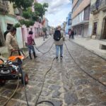 Refuerzan labores de limpieza en Oaxaca de Juárez tras las Fiestas Patrias