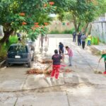 Tequio vecinal fortalece la limpieza y el cuidado de espacios públicos en San Martín Mexicapam